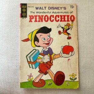 Walt Disney’s The Wonderful Adventures of Pinocchio 6th printing. Vintage.